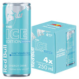 Red Bull Sugar Free Ice Edition Iced Vanilla Berry energy drink 4x250ml, imported from the UK