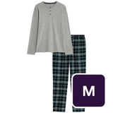 M&S grey cotton pyjama set size M, imported from the UK