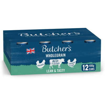 M&S Butcher's Lean & Tasty Low Fat Wet Dog Food Selection Pack 12 x 400g- Buy online at McGrocer