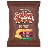 Golden Wonder meaty crisps multipack with assorted flavours, 16 packs, UK version