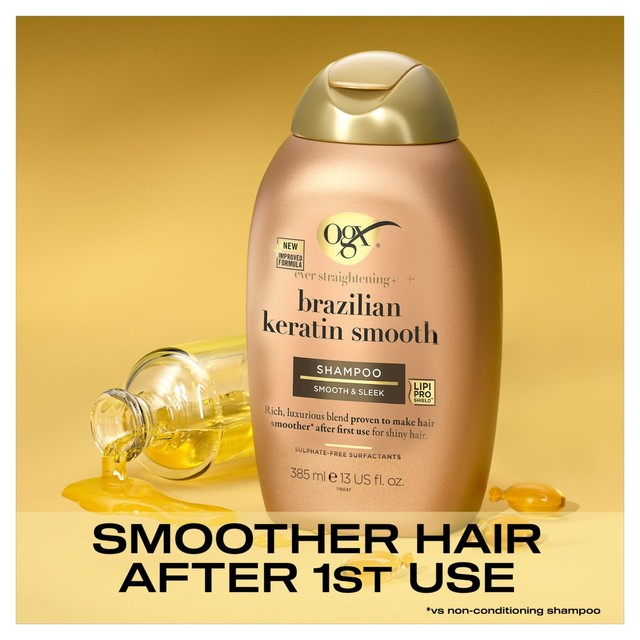 OGX Ever Straightening keratin shampoo 385ml , imported from the UK