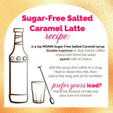 Monin Salted Caramel No Added Sugar syrup 250ml, imported from the UK