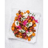 Strong Roots garlic roasted sweet potato chunks 500g (British brand)