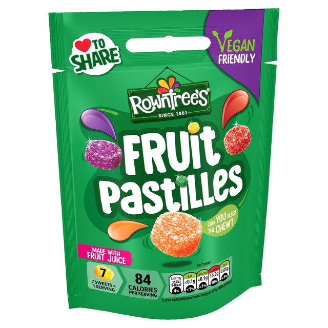 Rowntree's Fruit Pastilles chewy sweets 143g, imported from the UK
