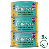 John West tuna chunks with sunflower oil 3 x 100g multipack, UK version