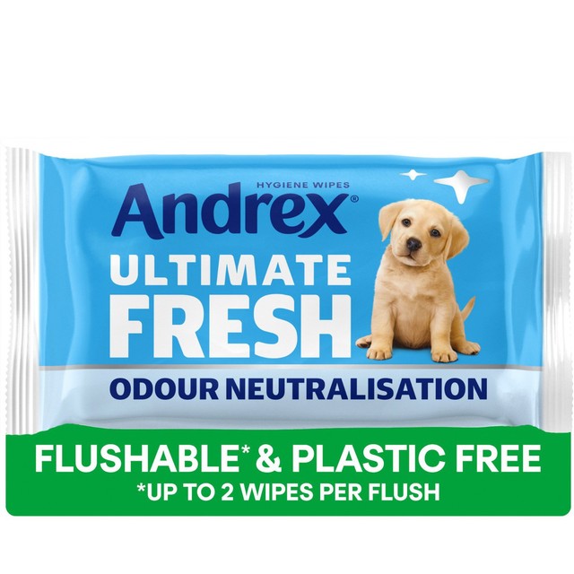 Andrex Ultimate Fresh Odour Control toilet wipes 36 pack - British product
