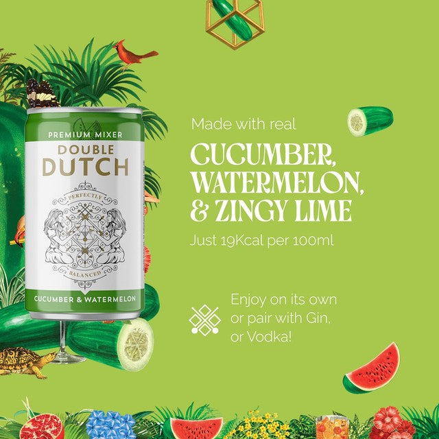 Double Dutch cucumber and watermelon premium mixer - British product