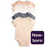 M&S Plain Sleepsuit Neutral Newborn Baby Bodysuit