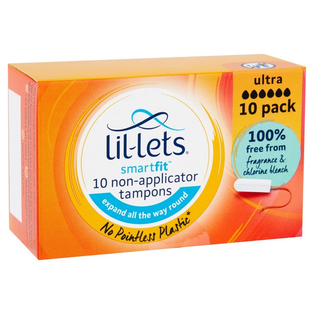 Lil-Lets Ultra non-applicator tampons 10 pack, UK version