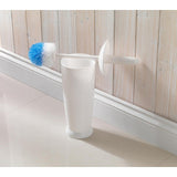 Addis closed toilet brush set in white - British product