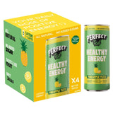 M&S Perfect Ted Natural Energy Pineapple Yuzu Energy Drink 4 x 250ml- Buy online at McGrocer