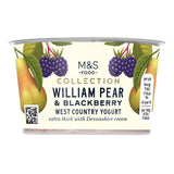 M&S William pear & blackberry yogurt 150g, imported from the UK