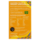 Fish 4 Ever mackerel fillets in organic sunflower oil 125g - British product