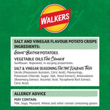 Walkers salt and vinegar sharing bag crisps 150g (British brand)