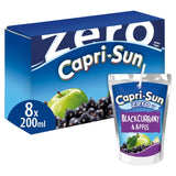 Capri Sun Zero Blackcurrant juice drink pouches 8x200ml - British product