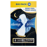 Always Infinity Night Pads Size 4 18 Count - British product