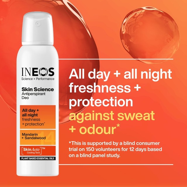 INEOS Mandarin Sandalwood antiperspirant deodorant 200ml, UK version
