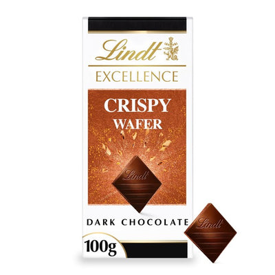 M&S Lindt Excellence Crispy Wafer Dark Chocolate Bar 100g- Buy online at McGrocer
