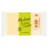 Sainsburys British Medium Cheddar Cheese 400g