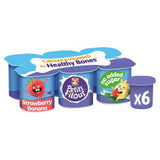 Petits Filous strawberry banana yoghurt pots 6x47g, imported from the UK