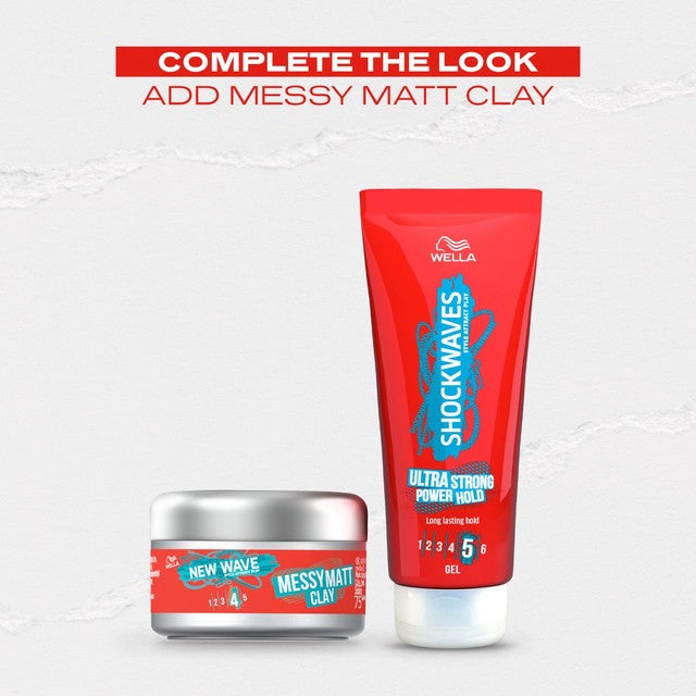 Shockwaves Ultra Strong Power Hold hair gel 200ml (British brand)