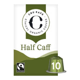 Cru Kafe Half-Caff coffee pods 10 count - British product