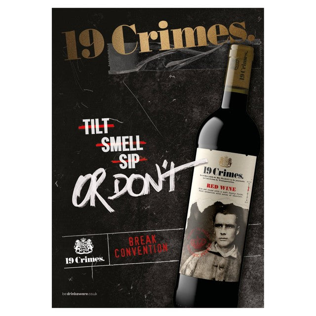 19 Crimes Red Blend wine 75cl - British product