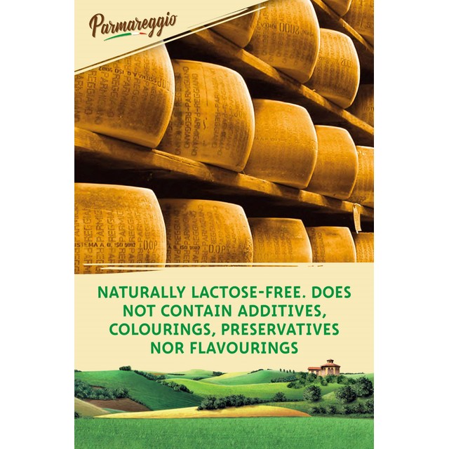 Parmareggio organic grated Parmigiano Reggiano cheese 50g, imported from the UK