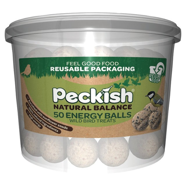 Peckish Natural Balance Energy Suet Fat Balls 50 x 80g, imported from the UK