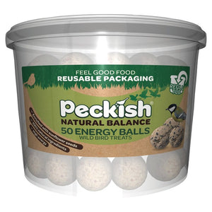 Peckish Natural Balance Energy Suet Fat Balls Wild Bird Food 50 x 80g