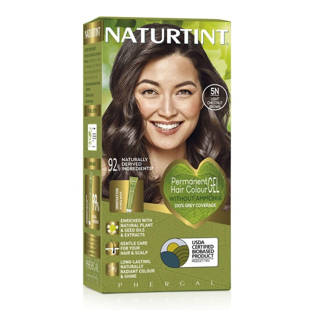 Naturtint hair colour 5N Light Chestnut Brown, imported from the UK