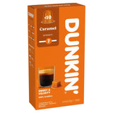 Dunkin caramel coffee pods, imported from the UK