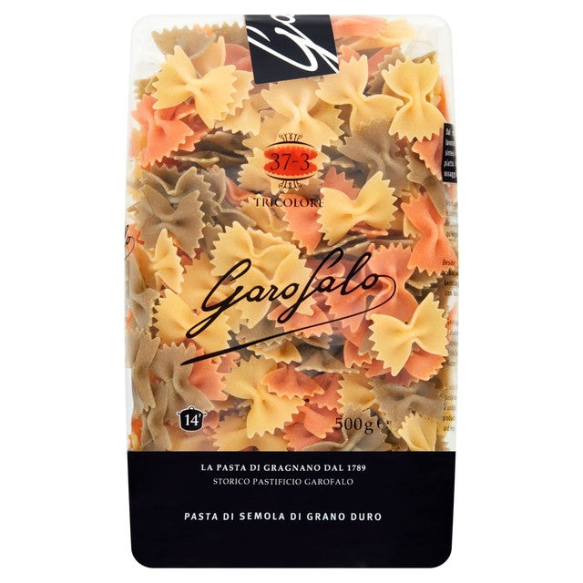 Garofalo Farfalle Tricolore Pasta 500g, UK version