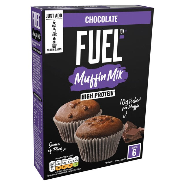 Fuel10K chocolate muffin mix high protein, imported from the UK