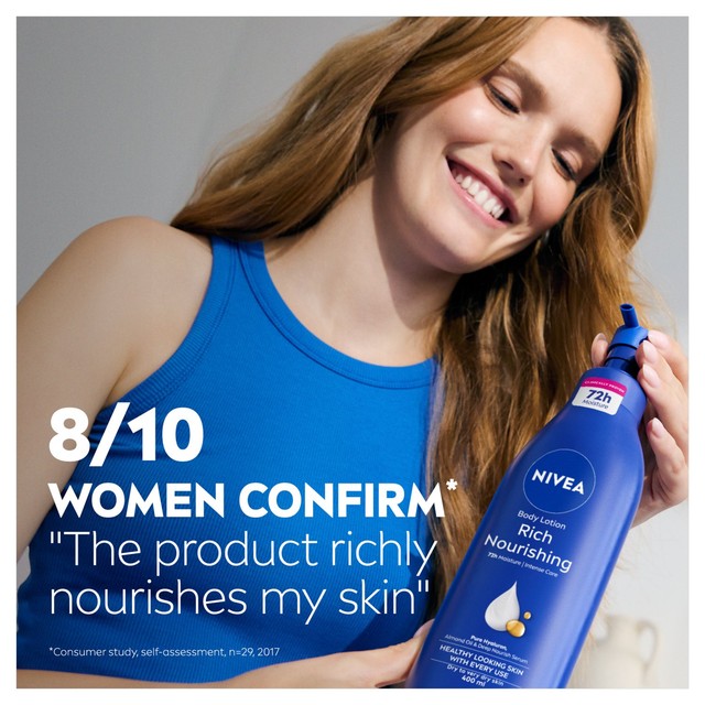 Nivea dry skin body lotion 400ml, imported from the UK