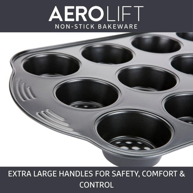 Prestige Aerolift Muffin Tin 12 Cup, imported from the UK