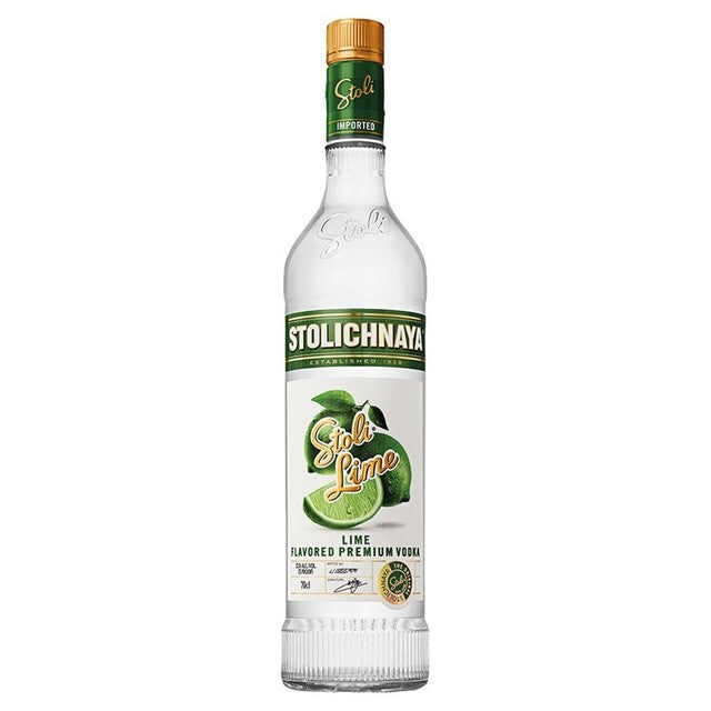 Stolichnaya lime vodka 70cl (British brand)