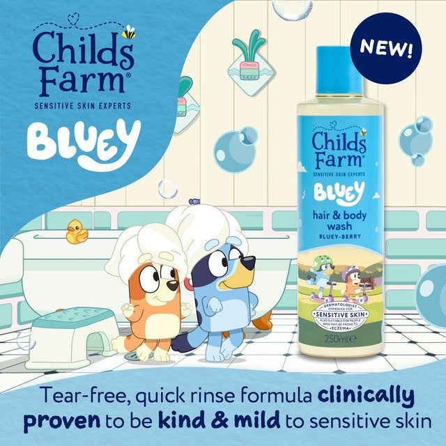 Childs Farm Bluey hair and body wash Bluey-Berry 250ml - British product
