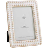 M&S ceramic bobble photo frame 4x6 cream, imported from the UK