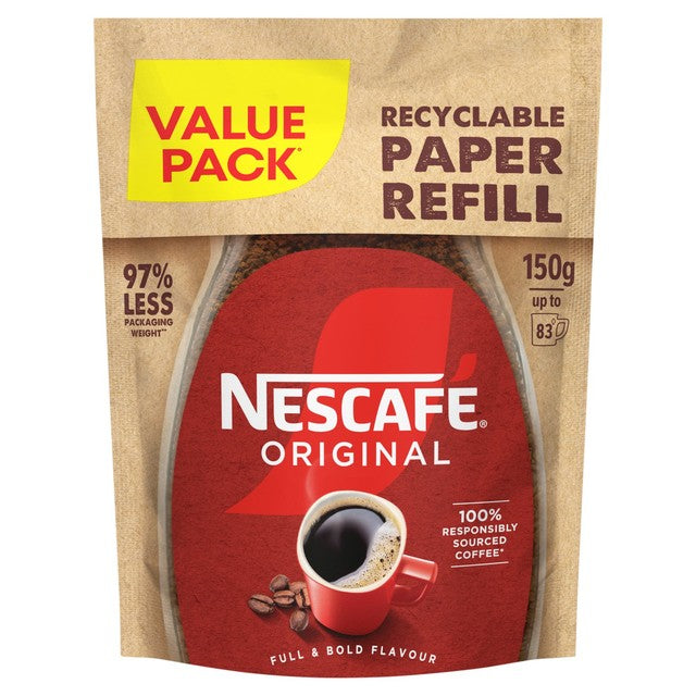Nescafe Original instant coffee refill 150g, imported from the UK