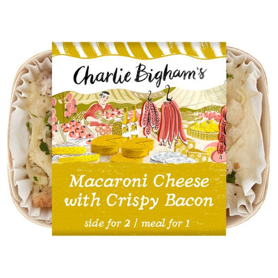 Charlie Bigham's Makkaroni mit Käse und knusprigem Speck für 1 Fertiggericht 340g