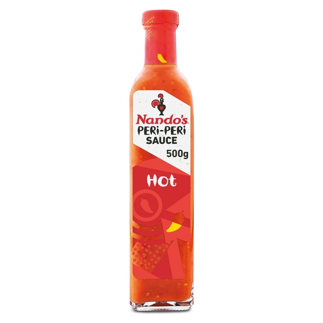 Nando's Peri-Peri Hot Sauce 500g, imported from the UK