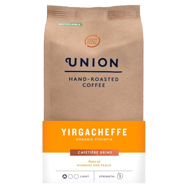 Union Hand-Roasted Organic Yirgacheffe Ground Coffee 200g (British brand)