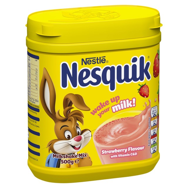 Nesquik strawberry milkshake powder 500g, imported from the UK