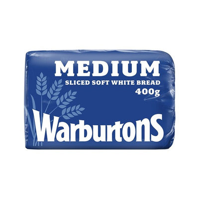 Warburtons White Sliced Medium Bread Loaf 400g