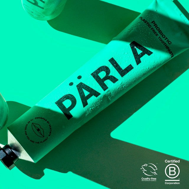 Parla Bio Balance plastic-free probiotic toothpaste, imported from the UK