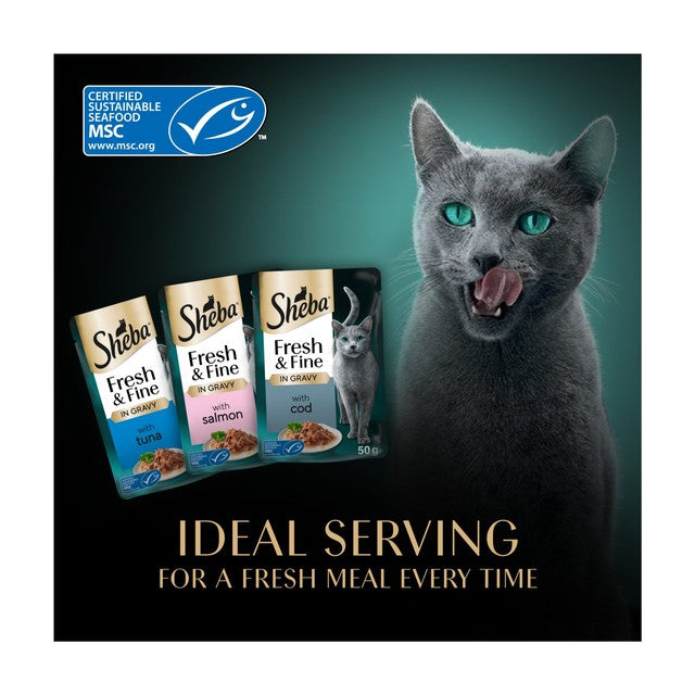 Sheba cat food pouches fish collection gravy 50 x 50g (British brand)