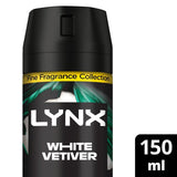 M&S Lynx Fine Fragrance Collection Premium Deodorant Bodyspray White Vetiver 150ml- Buy online at McGrocer