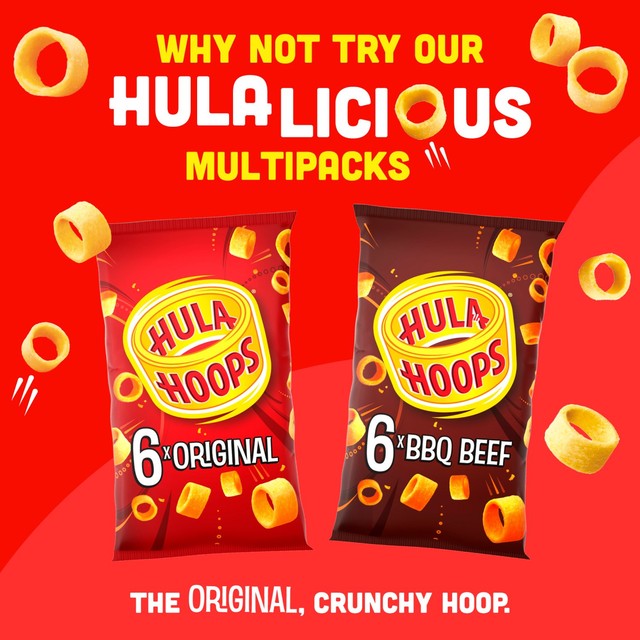 Hula Hoops Puft beef flavour crisps multipack - British product