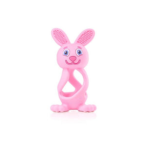 Brush-Baby Bobbie Bunny Baby Teether Toy Rose Pink